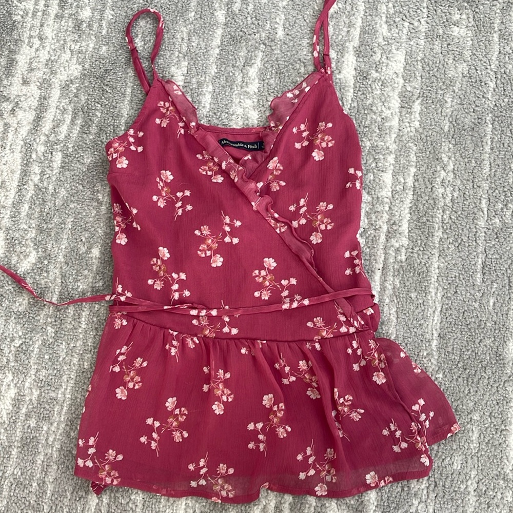 Abercrombie and Fitch Floral Wrap Top